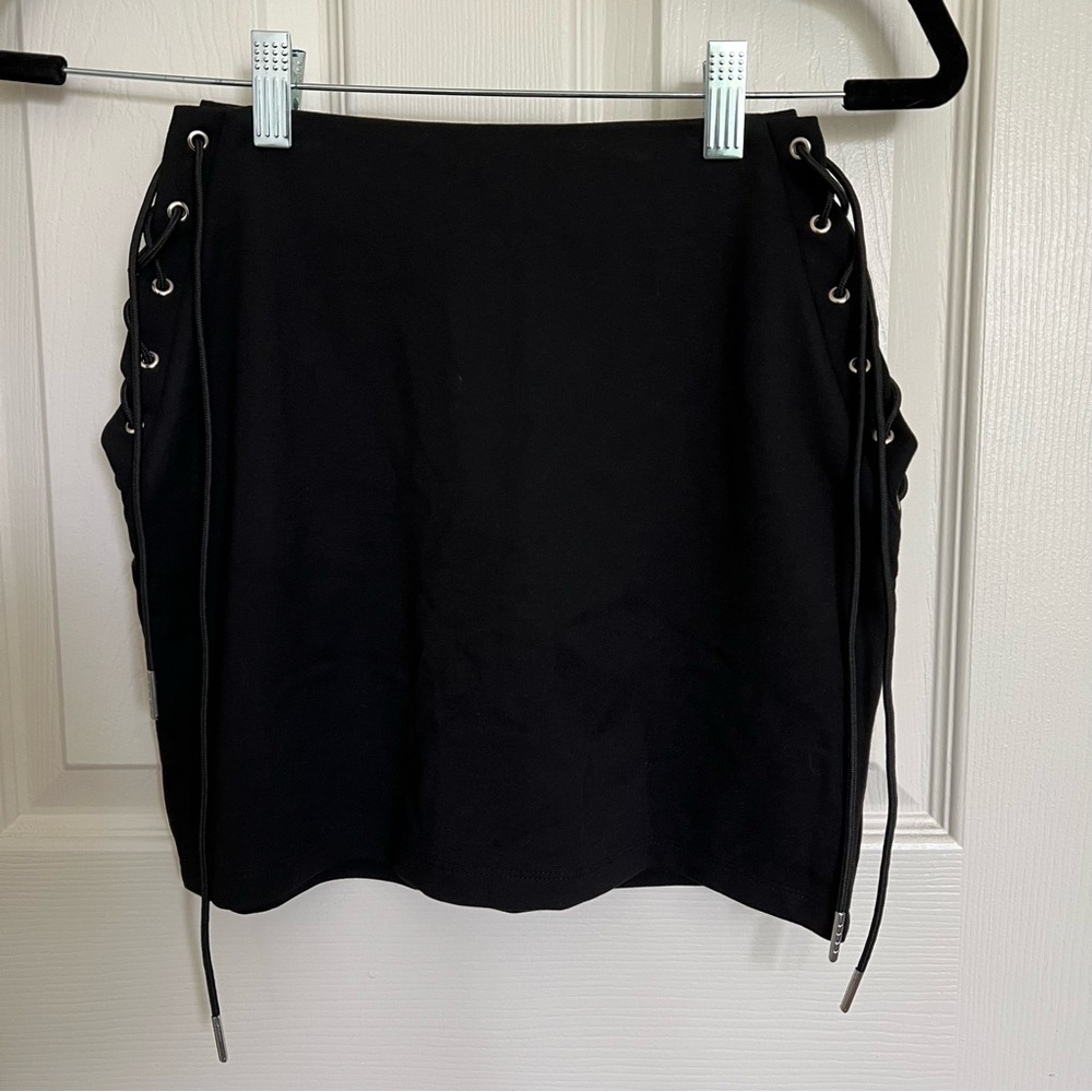 Forever 21 Black Lace-Up Mini Skirt - Size Small